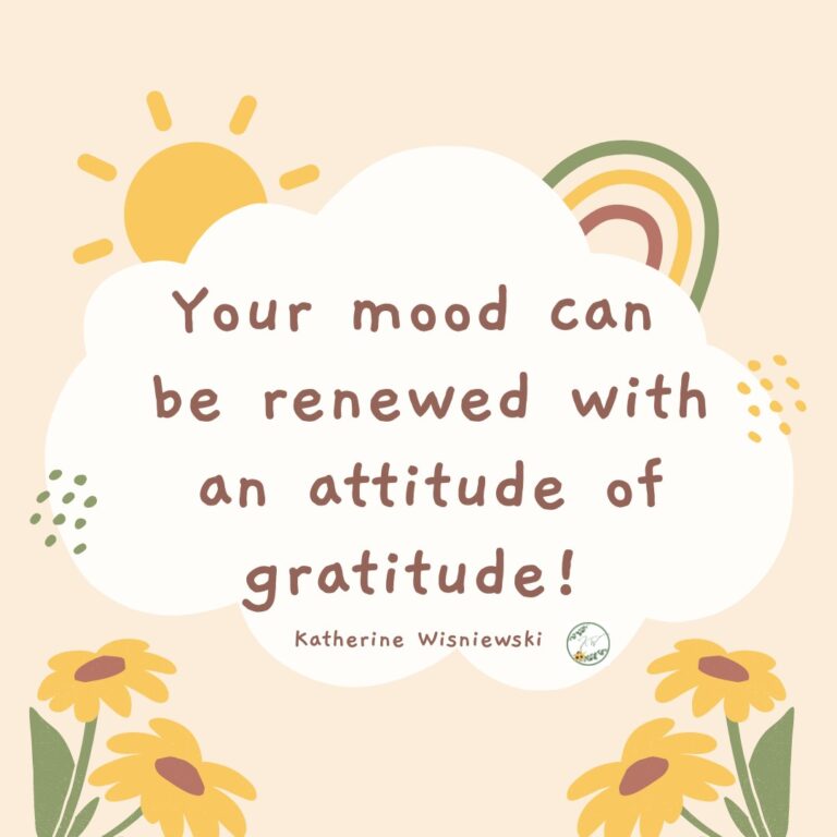 Renew your mood with gratitude