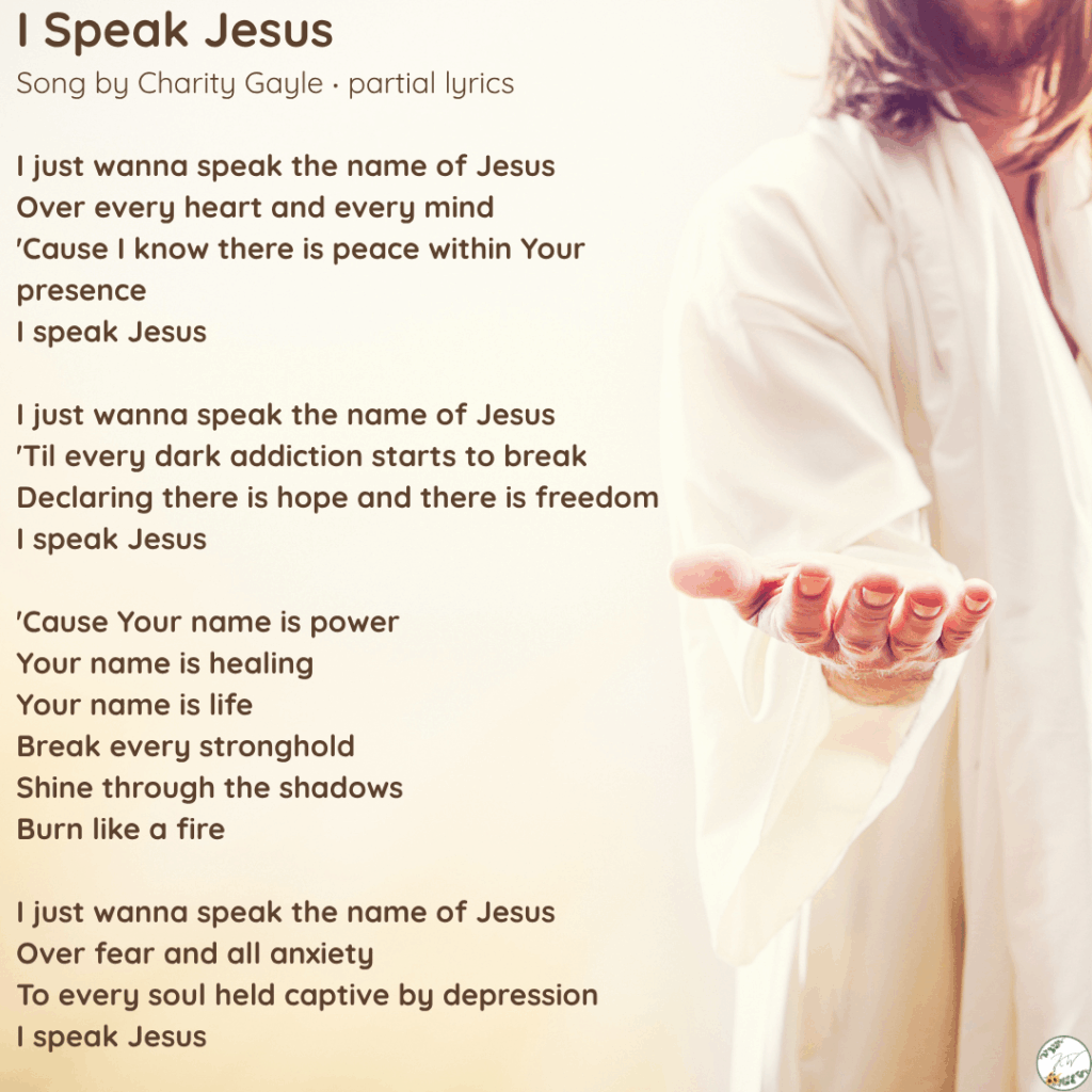 I just want to speak the name of Jesus