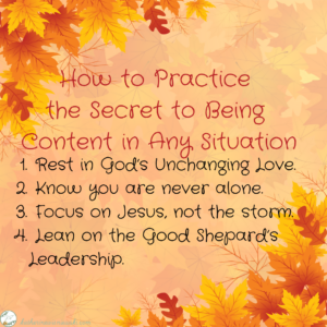 How to Practice the Secret of Being Content